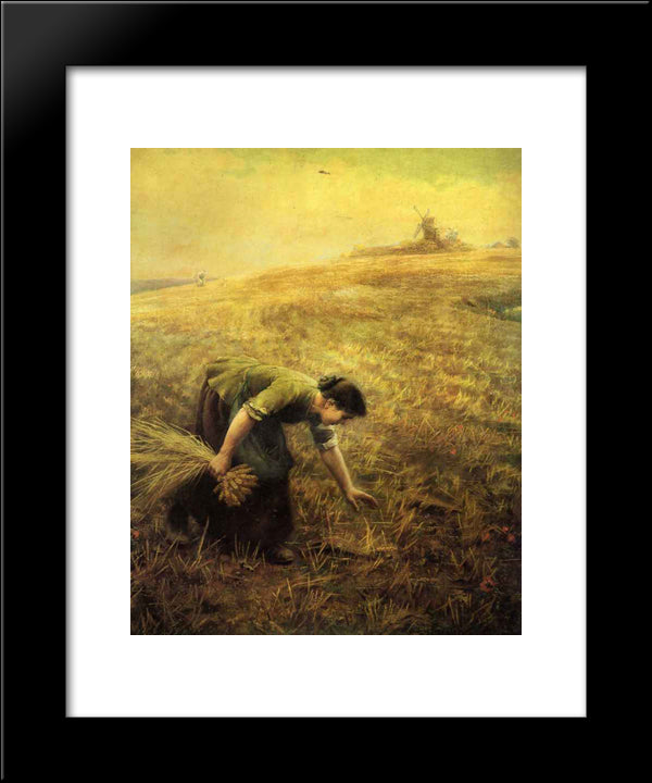 Gleaning 20x24 Black Modern Wood Framed Art Print Poster by Hughes, Arthur