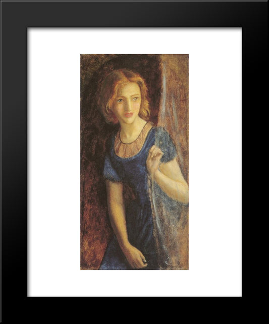 Mariana At The Window 20x24 Black Modern Wood Framed Art Print Poster by Hughes, Arthur