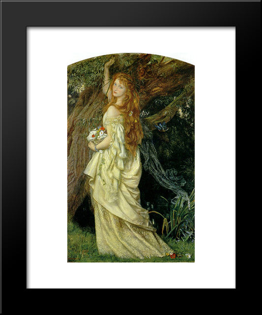 Ophelia 20x24 Black Modern Wood Framed Art Print Poster by Hughes, Arthur