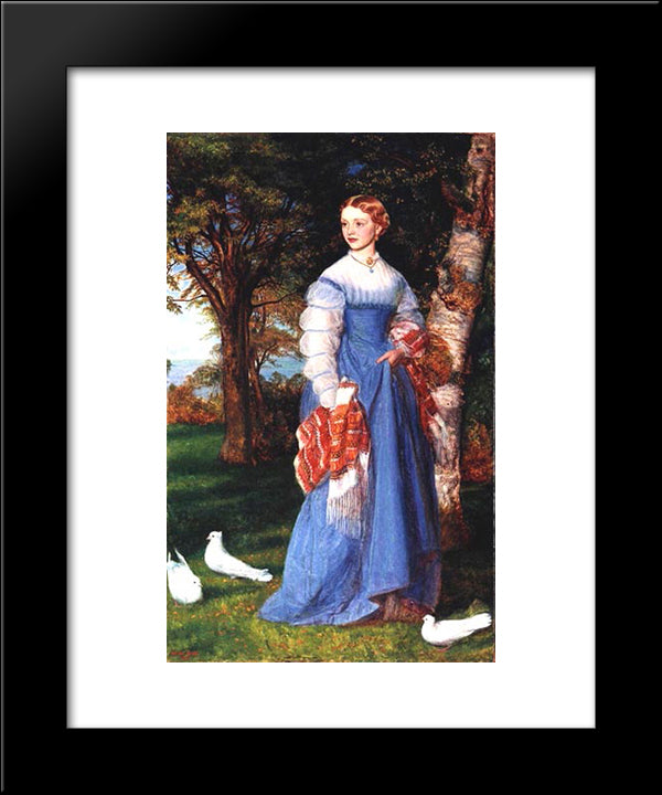 Portrait Of Mrs. Louisa Jenner 20x24 Black Modern Wood Framed Art Print Poster by Hughes, Arthur