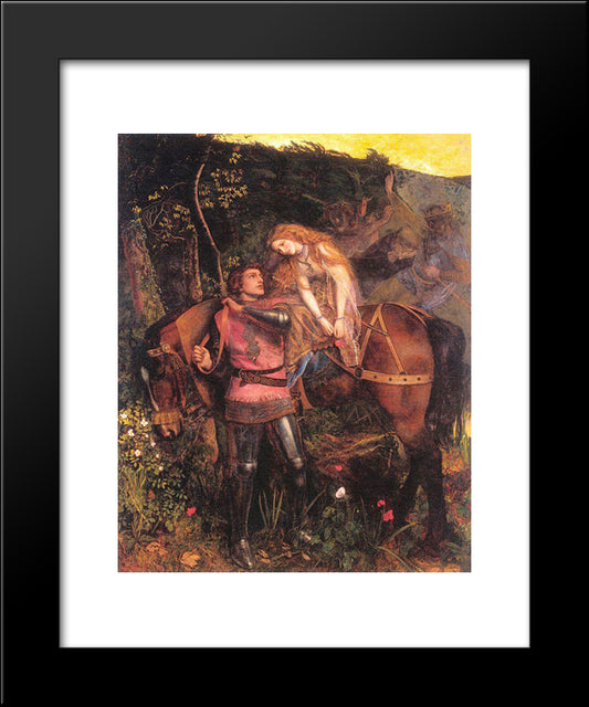 The Beautiful Lady Without Pity 20x24 Black Modern Wood Framed Art Print Poster by Hughes, Arthur