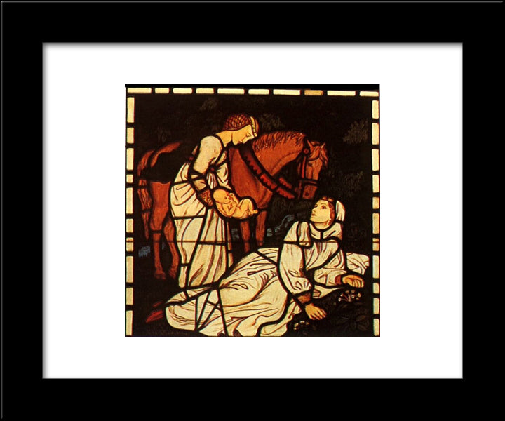 The Birth Of Tristan, From 'The Story Of Tristan And Isolde' 20x24 Black Modern Wood Framed Art Print Poster by Hughes, Arthur