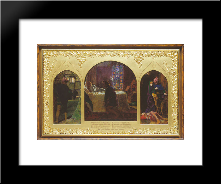 The Eve Of St. Agnes 20x24 Black Modern Wood Framed Art Print Poster by Hughes, Arthur