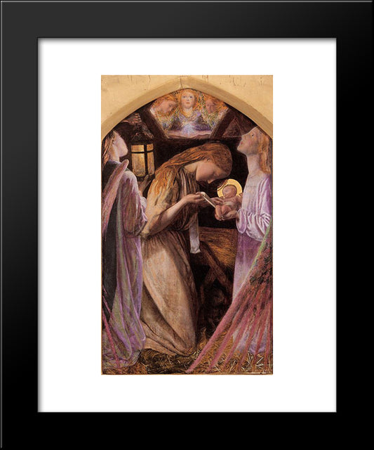 The Nativity 20x24 Black Modern Wood Framed Art Print Poster by Hughes, Arthur