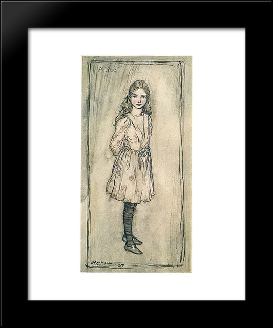 Alice 20x24 Black Modern Wood Framed Art Print Poster by Rackham, Arthur