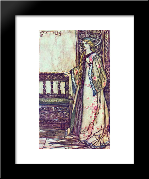 Cordelia 20x24 Black Modern Wood Framed Art Print Poster by Rackham, Arthur