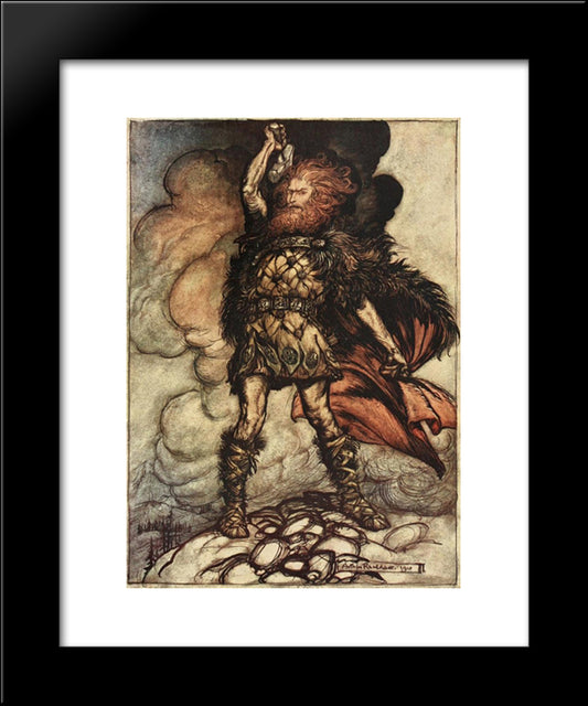 Donner, Your Lord, Summons His Hosts! 20x24 Black Modern Wood Framed Art Print Poster by Rackham, Arthur