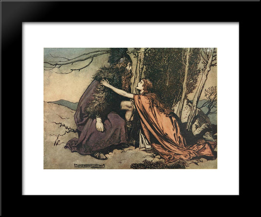 Father! Father! 20x24 Black Modern Wood Framed Art Print Poster by Rackham, Arthur