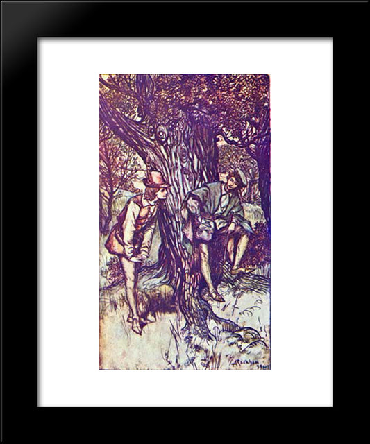 Ganymede Assumed The Forward Manners Often Seen In Youths When They Are Between Boys And Men 20x24 Black Modern Wood Framed Art Print Poster by Rackham, Arthur