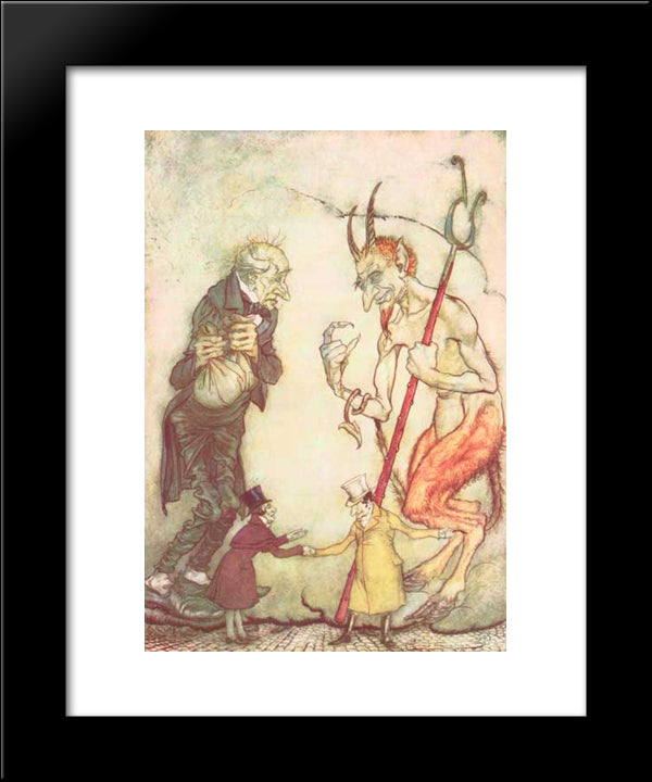 How Are You - Said One 20x24 Black Modern Wood Framed Art Print Poster by Rackham, Arthur