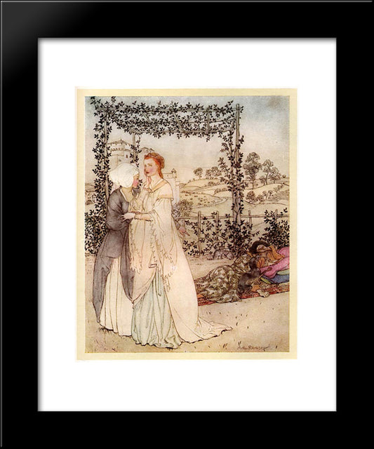 Husdan Recognizes His Master 20x24 Black Modern Wood Framed Art Print Poster by Rackham, Arthur