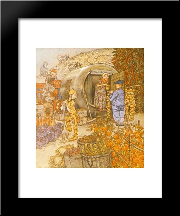 Mr. And Mrs. Vinegar At Home 20x24 Black Modern Wood Framed Art Print Poster by Rackham, Arthur