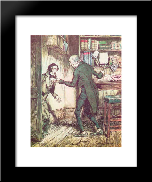 Now, I'Ll Tell You What, My Friend, Said Scrooge. I Am Not Going To Stand This Sort Of Thing Any Longer 20x24 Black Modern Wood Framed Art Print Poster by Rackham, Arthur