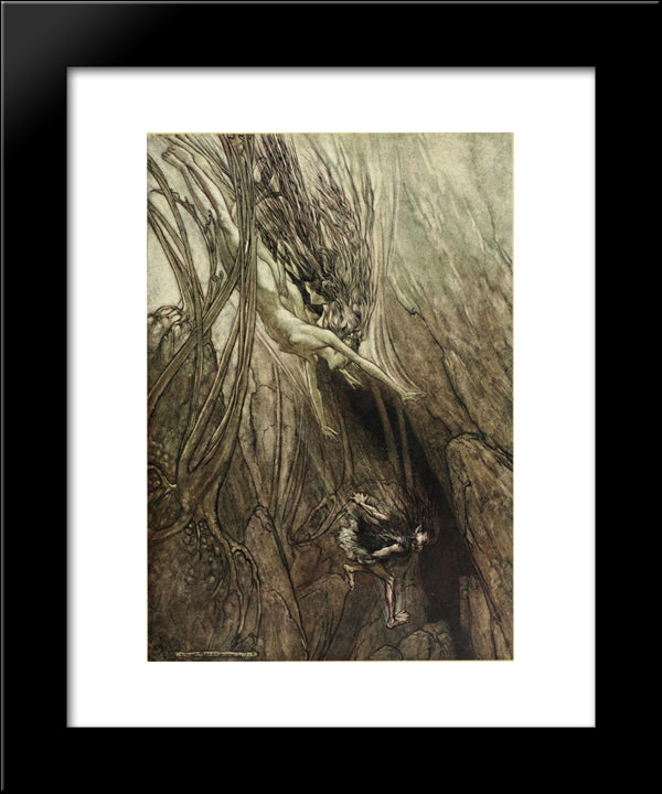 Seize The Despoiler 20x24 Black Modern Wood Framed Art Print Poster by Rackham, Arthur