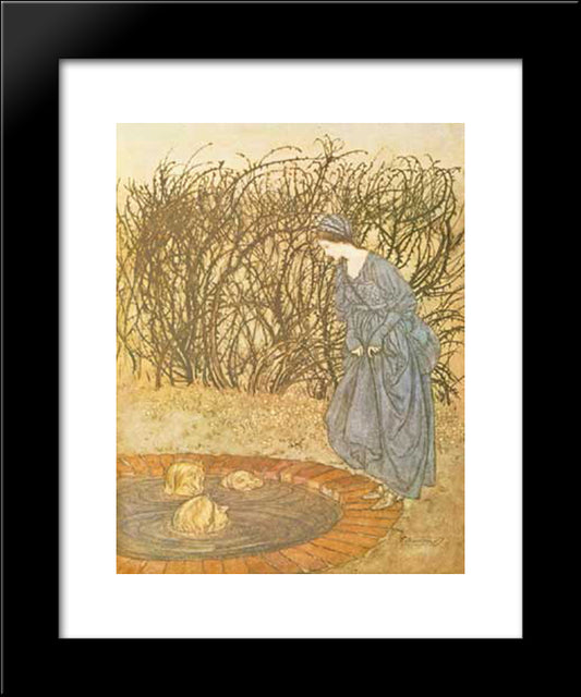 They Thanked Her And Said Good-Bye, And She Went On Her Journey 20x24 Black Modern Wood Framed Art Print Poster by Rackham, Arthur