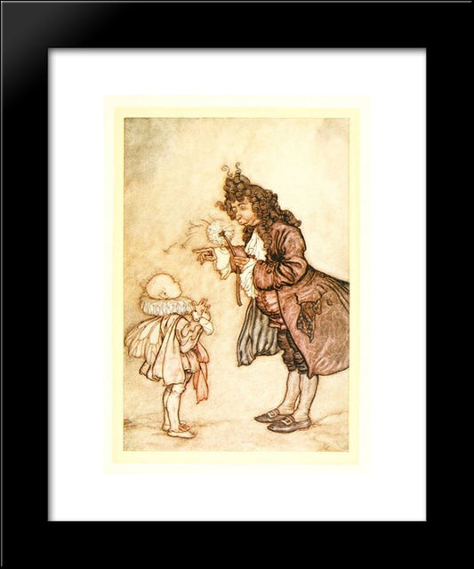 When Her Majesty Wants To Know The Time 20x24 Black Modern Wood Framed Art Print Poster by Rackham, Arthur