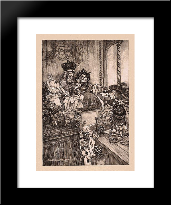 Who Stole The Tarts 20x24 Black Modern Wood Framed Art Print Poster by Rackham, Arthur