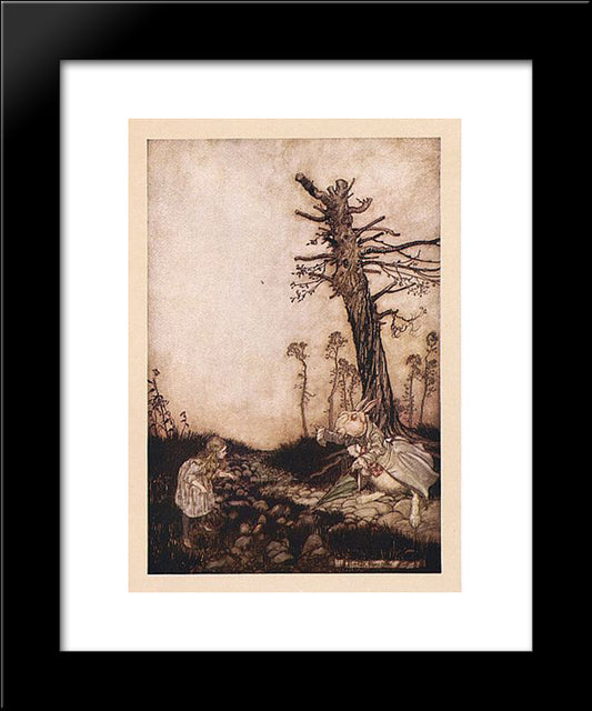 Why, Mary Ann, What Are You Doing Out Here 20x24 Black Modern Wood Framed Art Print Poster by Rackham, Arthur