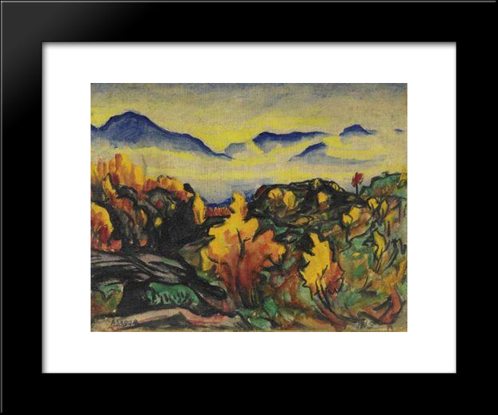 Ascona Im Herbst 20x24 Black Modern Wood Framed Art Print Poster by Segal, Arthur