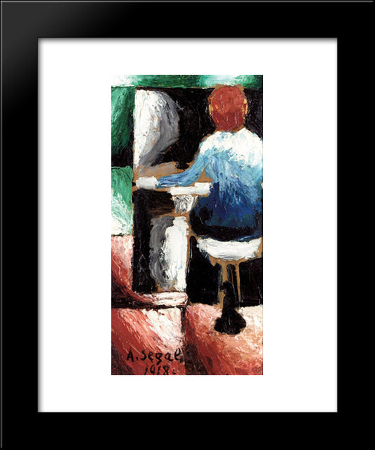 Femme Au Piano 20x24 Black Modern Wood Framed Art Print Poster by Segal, Arthur