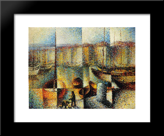 Marseilles 20x24 Black Modern Wood Framed Art Print Poster by Segal, Arthur