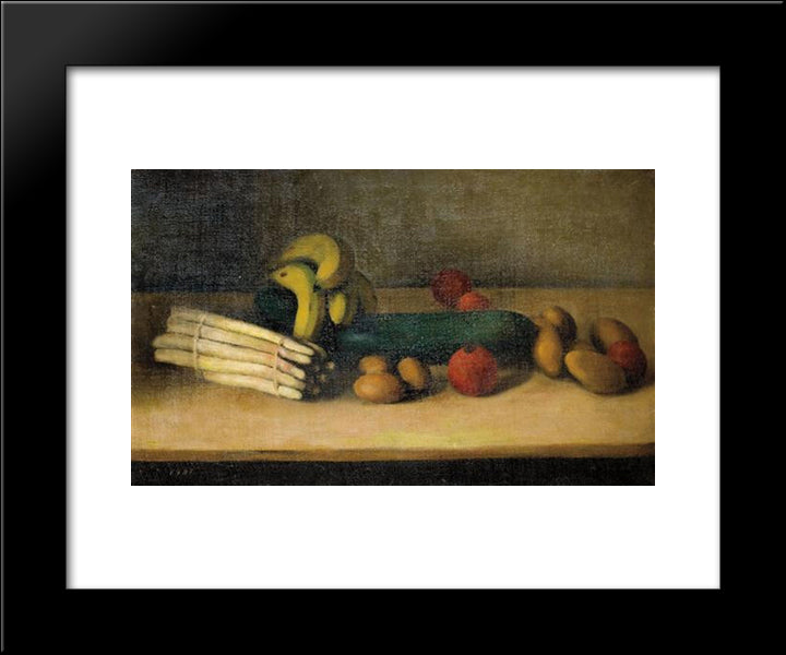 Still Life With Cucumber 20x24 Black Modern Wood Framed Art Print Poster by Segal, Arthur