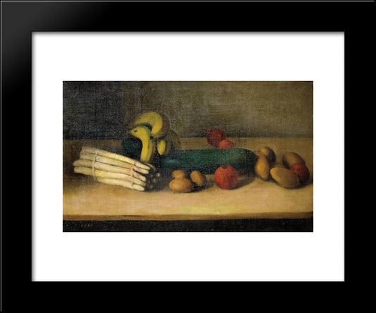 Still Life With Cucumber 20x24 Black Modern Wood Framed Art Print Poster by Segal, Arthur