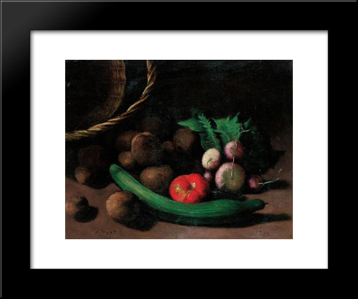 Still Life With Vegetables 20x24 Black Modern Wood Framed Art Print Poster by Segal, Arthur