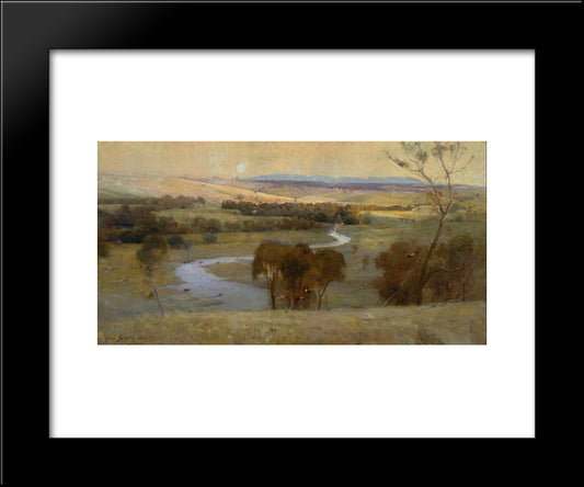 Still Glides The Stream, And Shall For Ever Glide 20x24 Black Modern Wood Framed Art Print Poster by Streeton, Arthur
