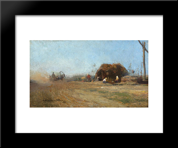 Country Road 20x24 Black Modern Wood Framed Art Print Poster by Verona, Arthur