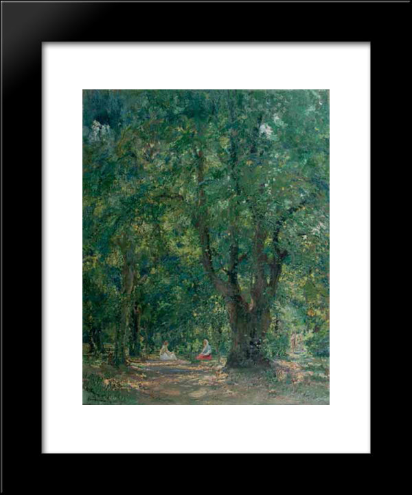 In The Hertza Forest 20x24 Black Modern Wood Framed Art Print Poster by Verona, Arthur