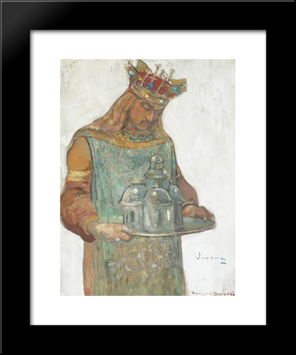 Neagoe Basarab (Study) 20x24 Black Modern Wood Framed Art Print Poster by Verona, Arthur