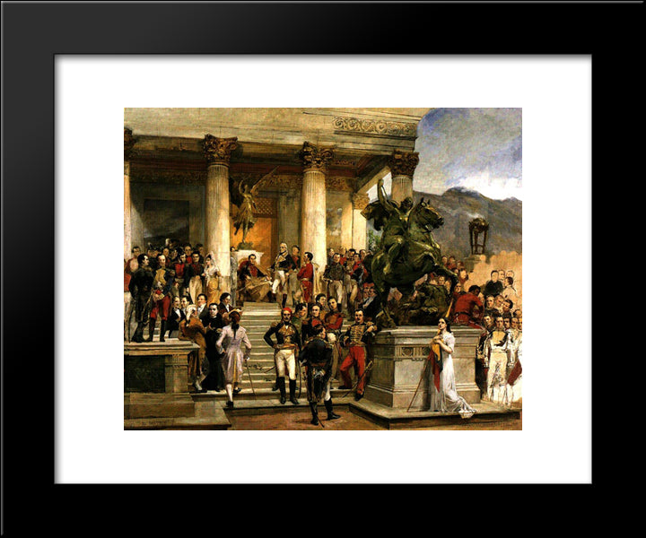 El Panteon De Los Heroes 20x24 Black Modern Wood Framed Art Print Poster by Michelena, Arturo