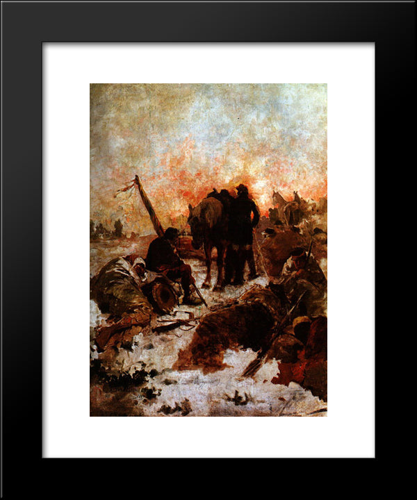El Paso De Los Andes 20x24 Black Modern Wood Framed Art Print Poster by Michelena, Arturo