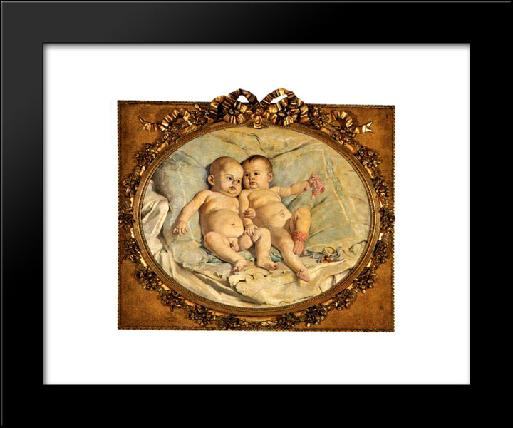 Los Morochos 20x24 Black Modern Wood Framed Art Print Poster by Michelena, Arturo