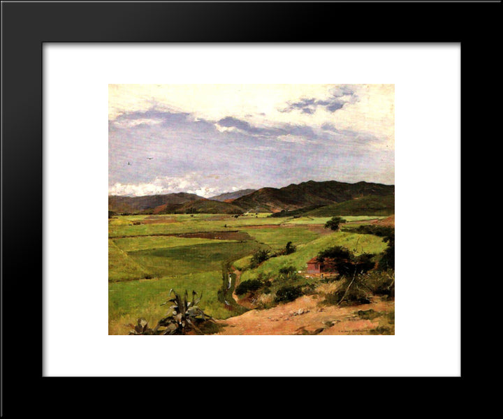 Paisaje Del Paraiso 20x24 Black Modern Wood Framed Art Print Poster by Michelena, Arturo