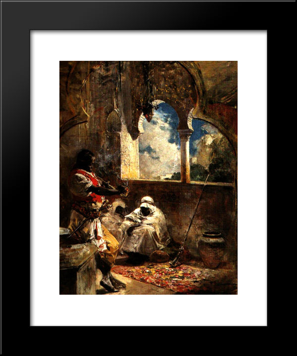 Soldados Arabes 20x24 Black Modern Wood Framed Art Print Poster by Michelena, Arturo