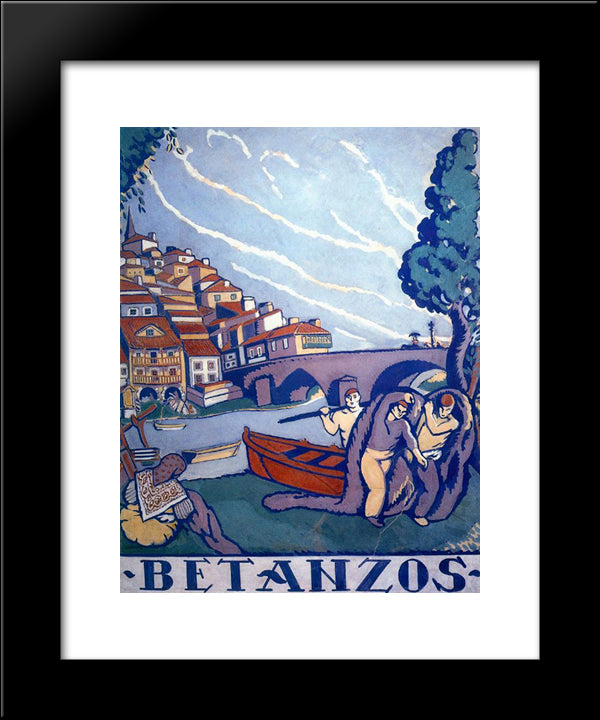 Betanzos 20x24 Black Modern Wood Framed Art Print Poster by Souto, Arturo