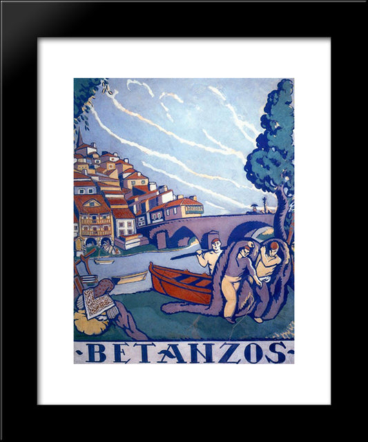 Betanzos 20x24 Black Modern Wood Framed Art Print Poster by Souto, Arturo