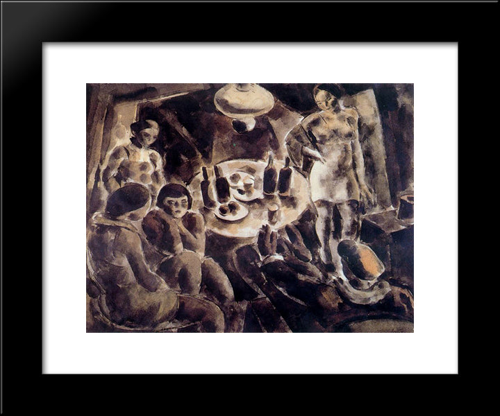 Brothel 20x24 Black Modern Wood Framed Art Print Poster by Souto, Arturo