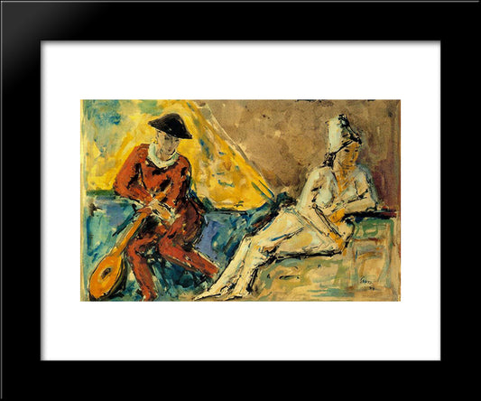 Clowns 20x24 Black Modern Wood Framed Art Print Poster by Souto, Arturo