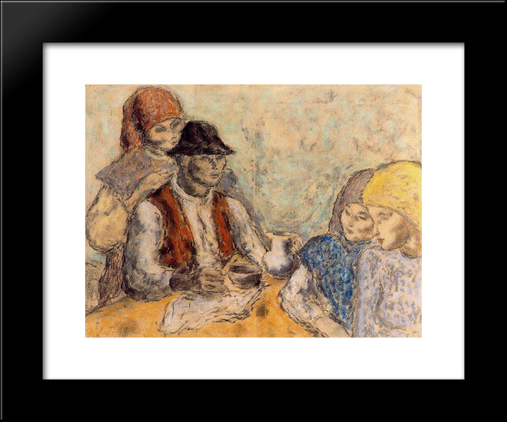 Cover For The Magazine Vieiros (No. 2) 20x24 Black Modern Wood Framed Art Print Poster by Souto, Arturo