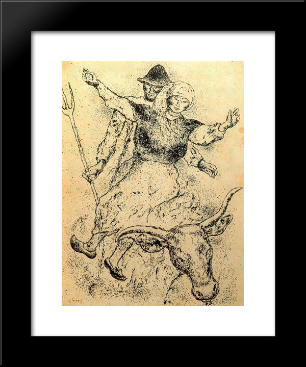 Galician Scene 20x24 Black Modern Wood Framed Art Print Poster by Souto, Arturo