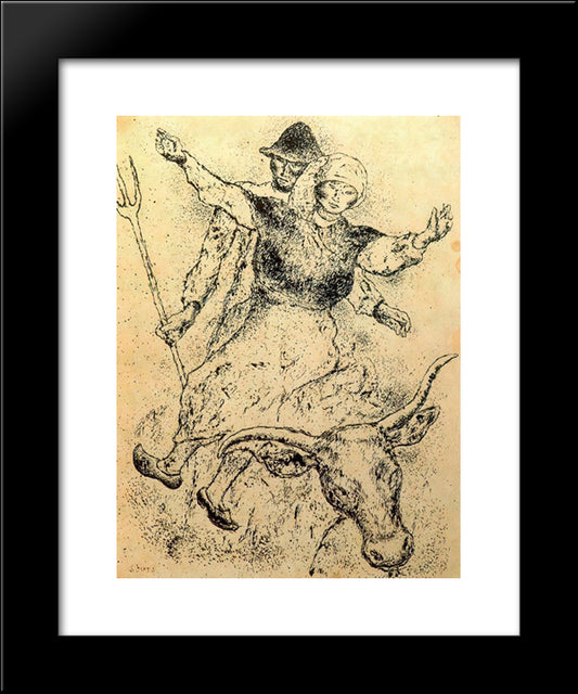 Galician Scene 20x24 Black Modern Wood Framed Art Print Poster by Souto, Arturo