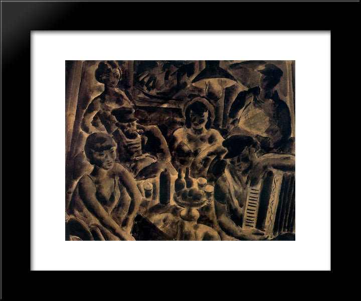 Inn At Port 20x24 Black Modern Wood Framed Art Print Poster by Souto, Arturo