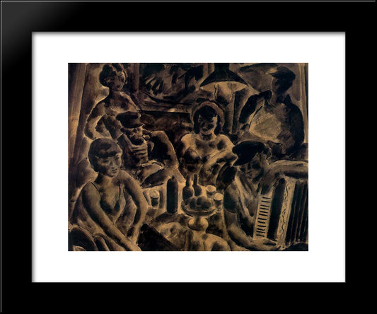 Inn At Port 20x24 Black Modern Wood Framed Art Print Poster by Souto, Arturo