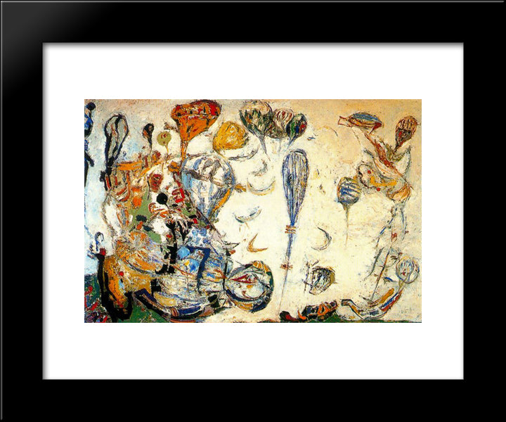 Objects In Space 20x24 Black Modern Wood Framed Art Print Poster by Souto, Arturo