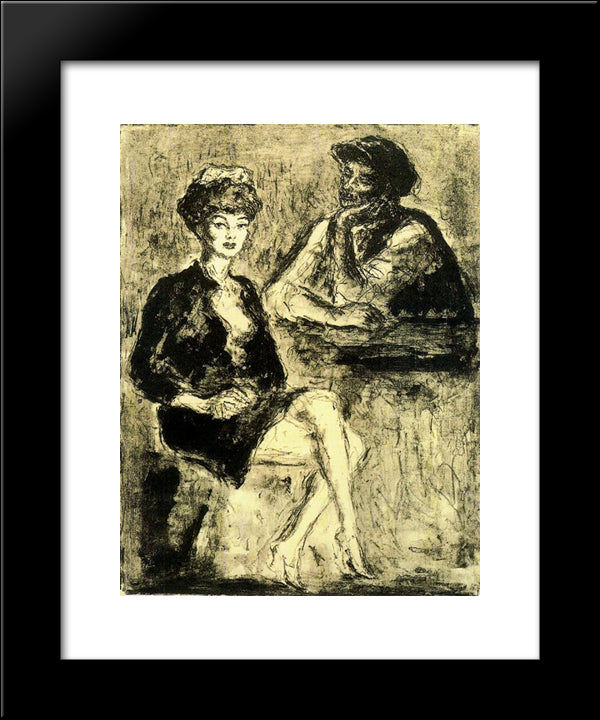 Pair 20x24 Black Modern Wood Framed Art Print Poster by Souto, Arturo