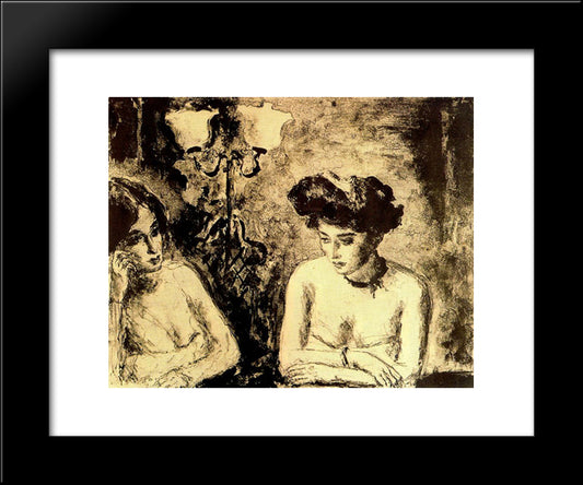 Parisians 20x24 Black Modern Wood Framed Art Print Poster by Souto, Arturo