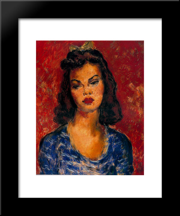 Portrait Of Georgina Xenia Alberu 20x24 Black Modern Wood Framed Art Print Poster by Souto, Arturo